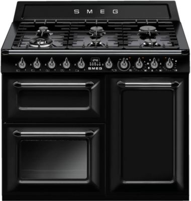 Cuisinière mixte 90cm Falcon Classic Deluxe Rouge Airelle Laiton  CDL90DFCY/B-EU 3 fours électriques / 5 foyers gaz