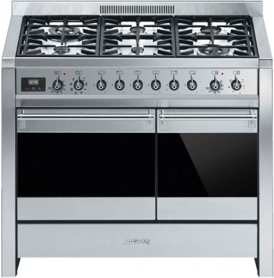 Piano de cuisson Victoria 100cm 2 fours électriques + 1 grill / 5 foyers  induction Noir - SMEG Elite Réf. TR103IBL2