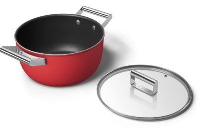Faitout SMEG diam 24 cm tout feux rouge mat