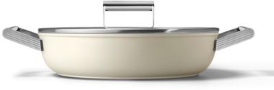 Sauteuse SMEG diam 28 cm tout feux creme mat