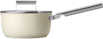 Casserole SMEG 20 cm creme avec couvercle