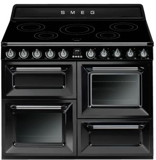 Piano de cuisson Victoria 90cm four électrique multifonction 129l / 5  foyers induction Crème - SMEG Elite Réf. TR90IP2