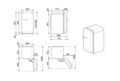 Réfrigérateur top SMEG FAB10RDUJ6