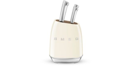 Bloc couteaux SMEG 6 pcs multi-usages crème