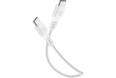 Câble de charge CELLULARLINE 1.2M USB-C vers USB-C blanc