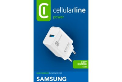Chargeur CELLULARLINE 15W Micro USB Samsung blanc