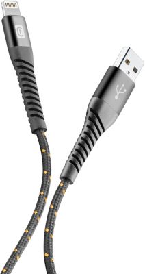 Câble de charge CELLULARLINE 2M Lightning kevlar noir