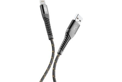 Câble de charge CELLULARLINE 2M Lightning kevlar noir