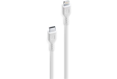 Câble de charge CELLULARLINE 60cm USB-C vers Lightning blanc