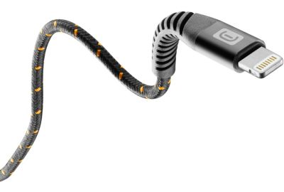 Câble de charge CELLULARLINE 2M USB-C vers Lightning kevlar noir