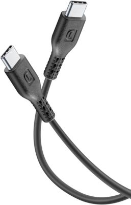 Câble de charge CELLULARLINE 1.2M USB-C vers USB-C noir