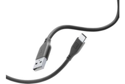 Câble de charge CELLULARLINE 1.2M USB-A vers USB-C doux noir