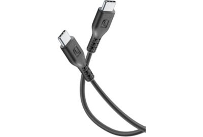 Câble de charge CELLULARLINE 1.2M USB-C vers USB-C 5A noir