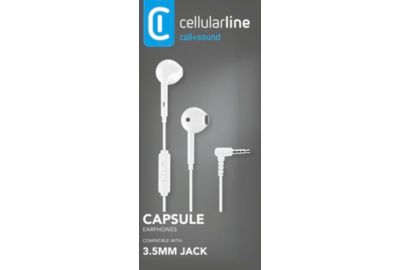 Ecouteurs CELLULARLINE capsule ovale blanc