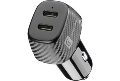 Chargeur allume cigare CELLULARLINE PD 40W - 2 USB-C noir