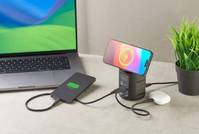 Chargeur CELLULARLINE 65W 4 ports MagSafe 4 ports noir