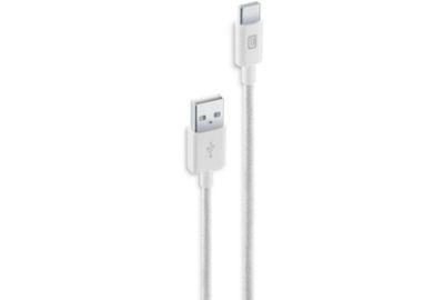 CABLE CELLULARLINE 1.5M USB-A vers USB-C tresse noir