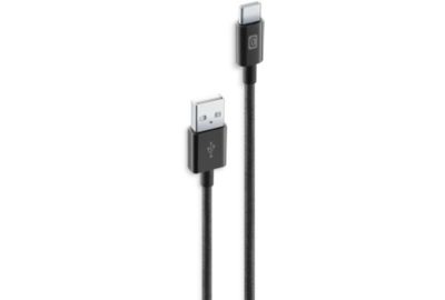 Câble de charge CELLULARLINE 1.5M USB-A vers USB-C tresse blanc