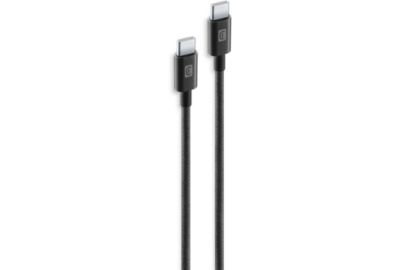 Câble de charge CELLULARLINE 1.5M USB-C vers USB-C tresse noir