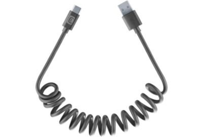 Câble de charge CELLULARLINE 1.2M USB-C vers USB-C spirale noir
