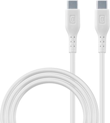 Câble de charge CELLULARLINE 2M USB-C vers USB-C 100W blanc