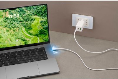 Câble de charge CELLULARLINE 2M USB-C vers USB-C 100W blanc