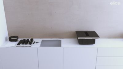 Voir la vidéo pour Plaque induction aspirante ELICA NIKOLATESLA FIT PRO 83 recyclage