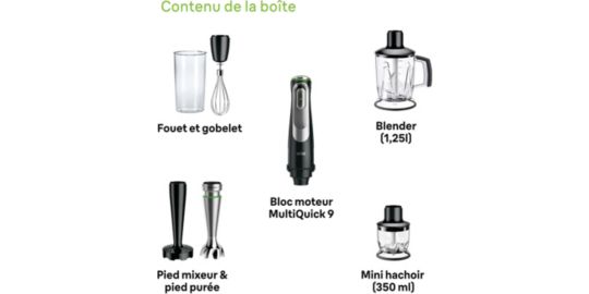 Mixeur Braun MQ9147X Multi Quick 9