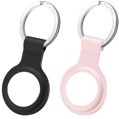 Accessoire tracker Bluetooth PURO 2 Keychain Silicon for AirTag Black/Rose