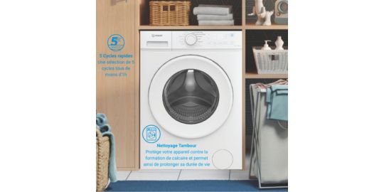 Lave linge hublot INDESIT IMA864MYTIMEFR