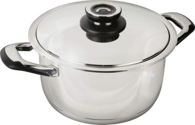 Faitout ECOVITAM en inox, tous feux, thermomètre intégré