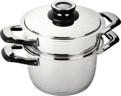 Cuiseur vapeur ECOVITAM en inox, tous feux, thermomètre intégré