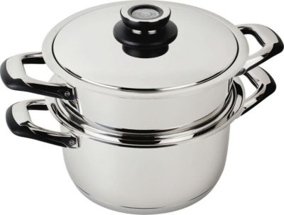 Cuiseur vapeur ECOVITAM en inox, tous feux, thermomètre intégré