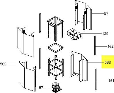 Conduit SCHOLTES CHEMINEE INFERIEURE ARRIERE POUR HOTTE
