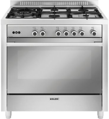 GU960CMR2 Cuisinière rustique gaz catalyse 90 x 60 cm noire/inox, Cuisson  produits – Glem Gas