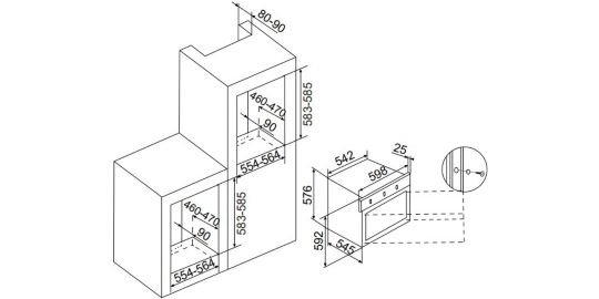 Four encastrable AIRLUX AFSCW21WHN