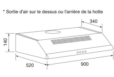 Hotte casquette AIRLUX AHC940IX