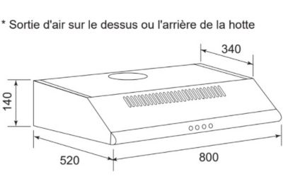 Hotte Décor AIRLUX AHC840IX