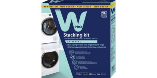 Kit de superposition WPRO colonne avec tablette coulissante