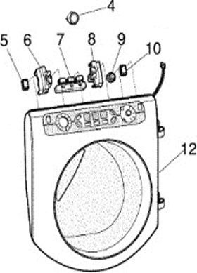 Hublot ARISTON porte hublot complet rep 12