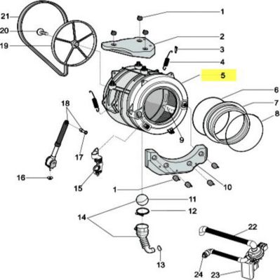 Cuve HOTPOINT CUVE COMPLETE 71 LT ULTRA DIRECT Cuve HOTPOINT CUVE COMPLETE 71 LT ULTRA DIRECT
