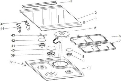 Bruleur INDESIT corps de bruleur rapide avant gauche r39