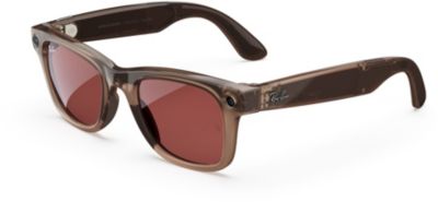 Lunettes connectées META Ray-Ban Wayfarer, Roche Brillante, Transition® Rouge Pastèque