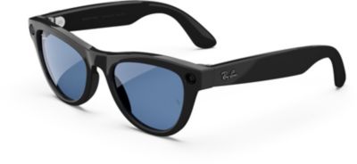 Lunettes Connectées Meta Ray-Ban Skyler, Noir Brillant, Transitions® Bleu Céruléen