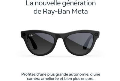 Lunettes connectées META Ray-Ban Skyler (Gen 2) - Noir mat, Verres dégradé graphite polarisés