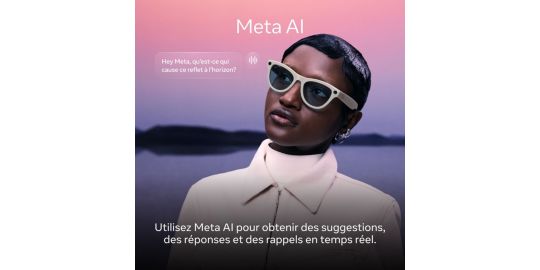 Lunettes connectées META Ray-ban Skyller Gen2 Gris Brillant trans