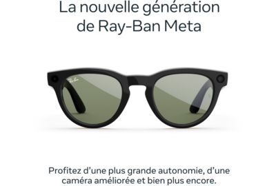 Lunettes connectées META Ray-Ban Headliner (Gen 2) - Noir brillant, Verres vert