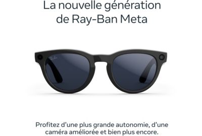 Lunettes connectées META Ray-Ban Headliner (Gen 2) - Noir brillant, Verres Transitions® saphir