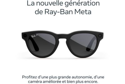 Lunettes connectées META Ray-Ban Headliner (Gen 2) - Noir mat, Verres dégradé graphite polarisés