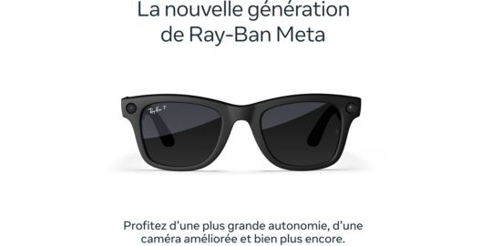 Lunettes connectées META Ray-Ban Wayfarer (Gen 2) - Noir mat, Verres dégradé graphite polarisés